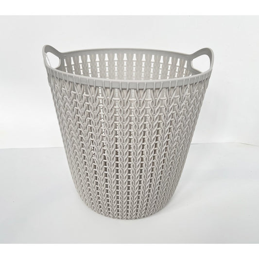 Plastic Basket 19.5 Litres - Grey by EA Living