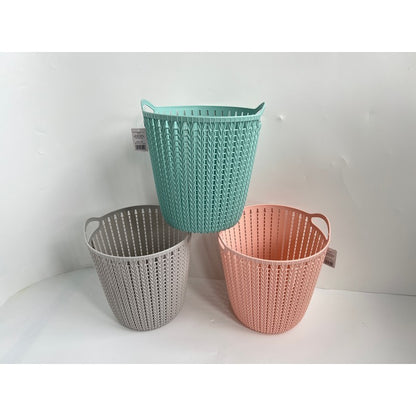 Plastic Basket 19.5 Litres - Grey by EA Living