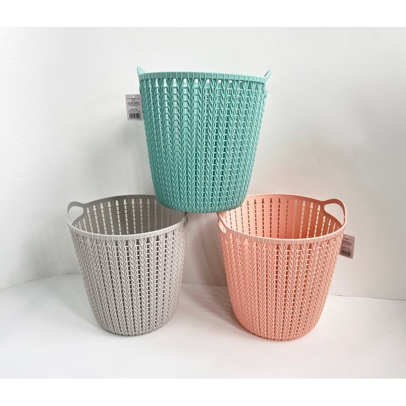 Plastic Basket 19.5 Litres - Grey by EA Living