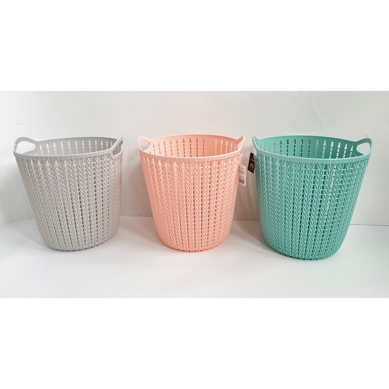 Plastic Basket 19.5 Litres - Grey by EA Living