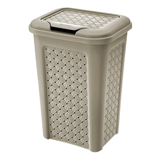 Plastic Bin Clip Lid 10 Litres - Beige Arianna by TS UK