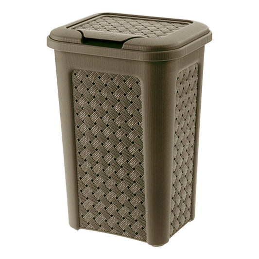 Plastic Bin Clip Lid 10 Litres - Brown Arianna by TS UK