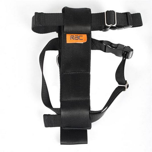 Small Dog Car Harness Black Polyester 19.5cm by RAC