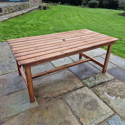 Swedish Redwood Garden Table by Churnet Valley