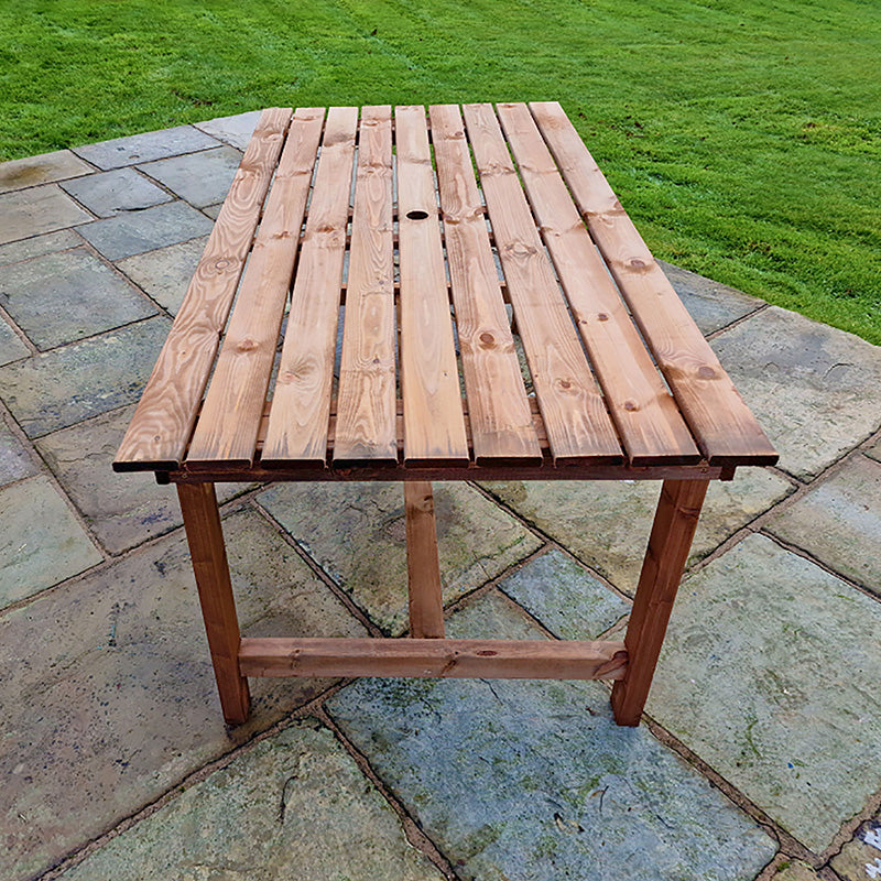 Swedish Redwood Garden Table by Churnet Valley