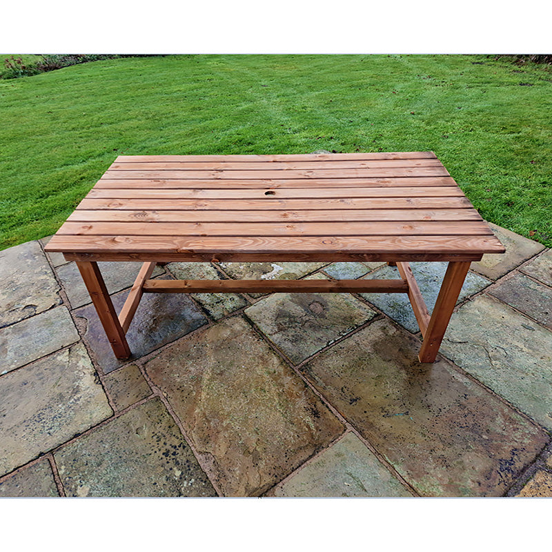 Swedish Redwood Garden Table by Churnet Valley