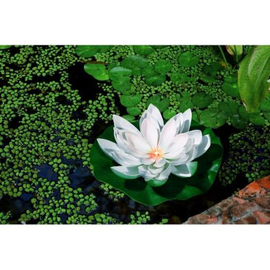 White Lotus Solar Garden Light Ornament Decoration Multicolour LED - 28cm by Bright Garden