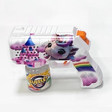 Unicorn Bubble Gun White - 18cm