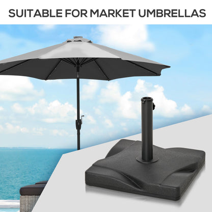 Patio Outdoor Garden 20kg Square Cement Parasol Base Umbrella Weight Stand Holder Fits ?35mm