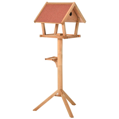 Tower 139cm Nesting Box & Feeder Table Natural by Pawhut