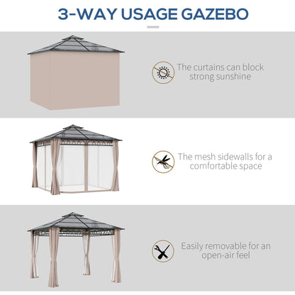 3 x 3 M Outdoor Polycarbonate Gazebo