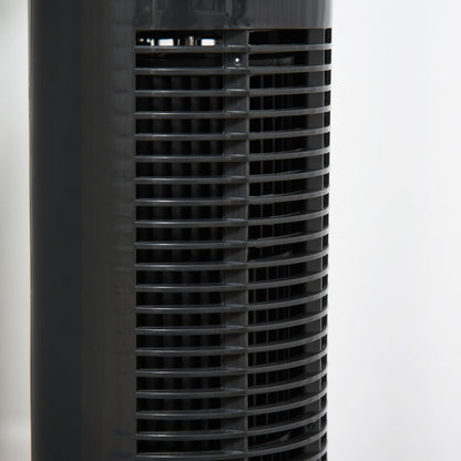 Oscillating Three Speed Tower Fan With Timer Grey