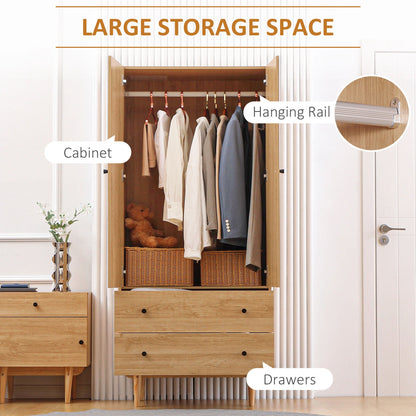 Wardrobe with 2 Doors