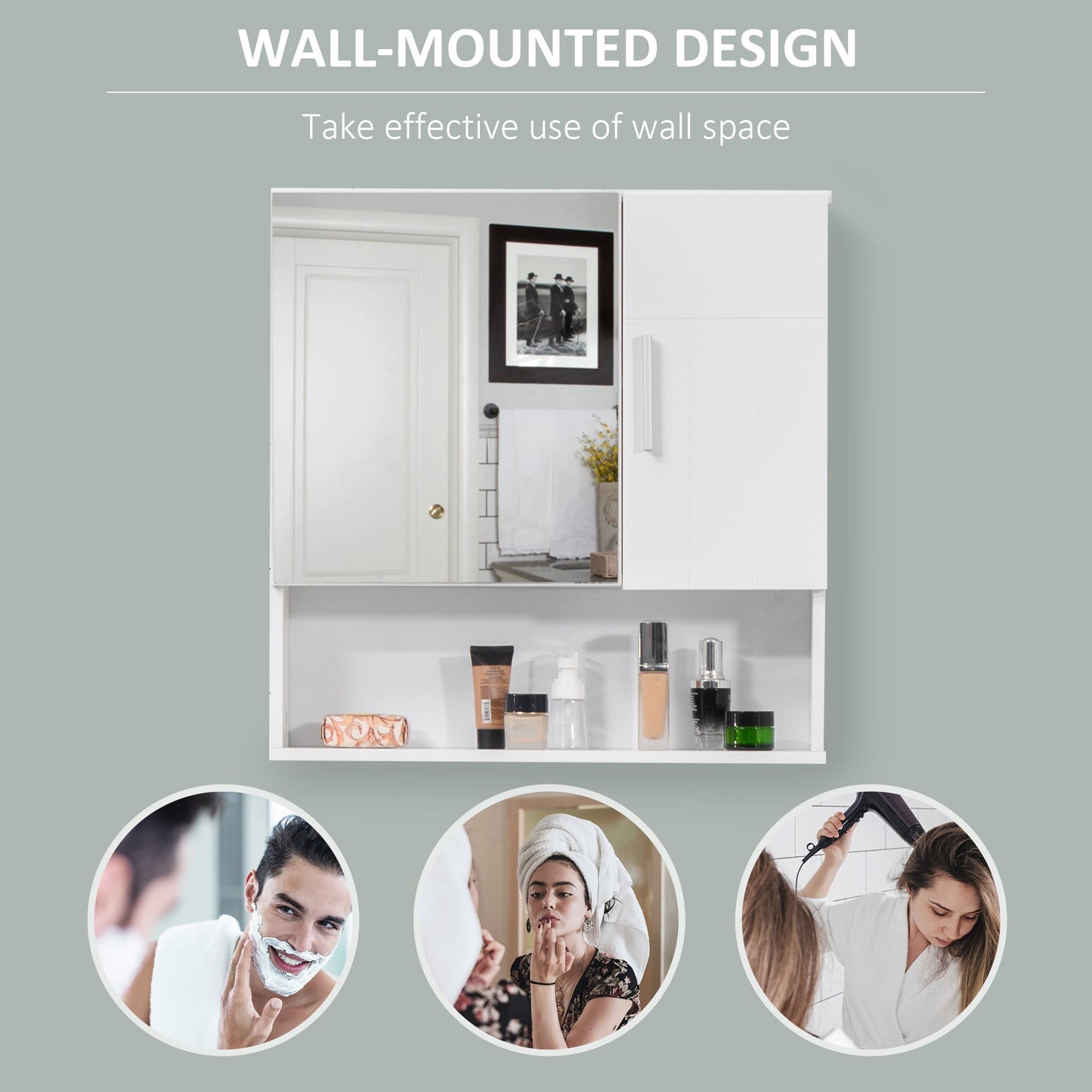 kleankin Bathroom Mirror Cabinet