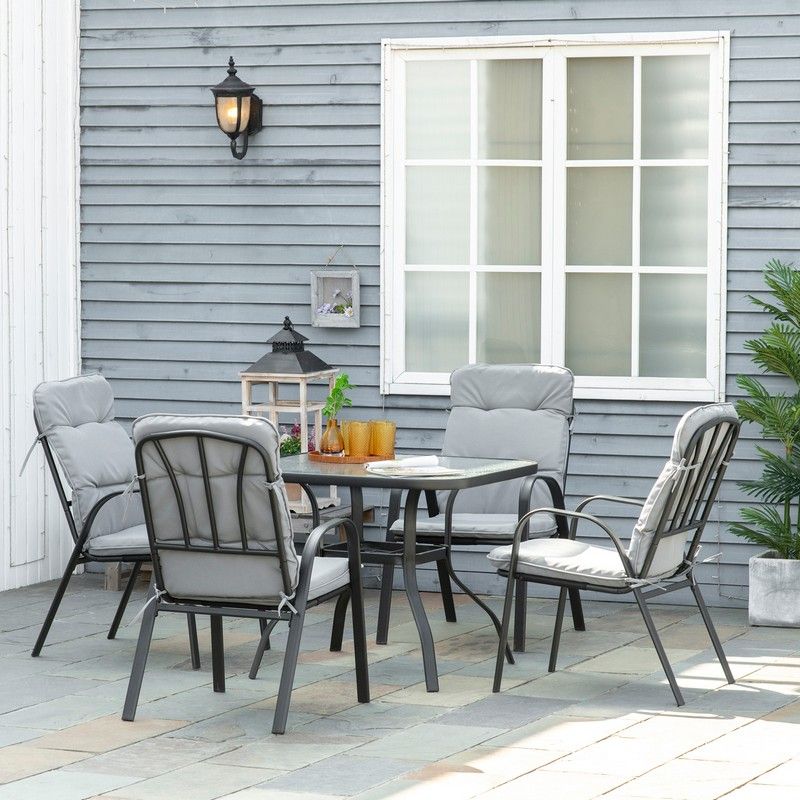 Outsunny 5 Pieces Garden Dining Set