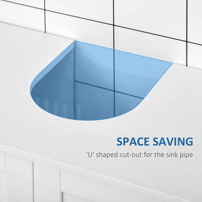 kleankin Modern Under Sink Cabinet with 2 Doors