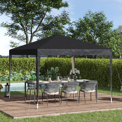 Outsunny 3 x 3 meter Garden Heavy Duty Pop Up Gazebo Marquee Party Tent Folding Wedding Canopy-Black