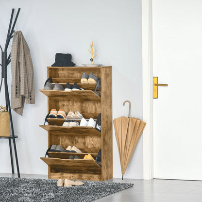 Shoe Cabinet with 3 Flip Doors