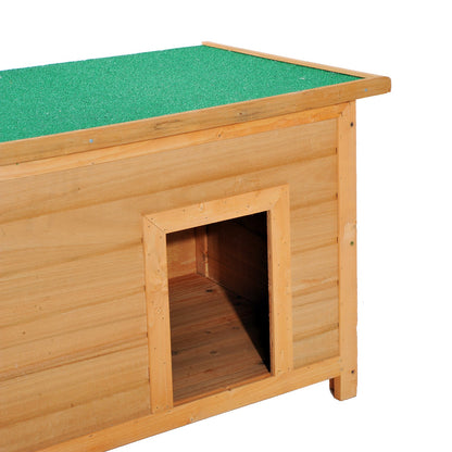 PawHut Wooden Dog Kennel Elevated Dog Pet House w/ Open Top 82W x 58D x 58H cm