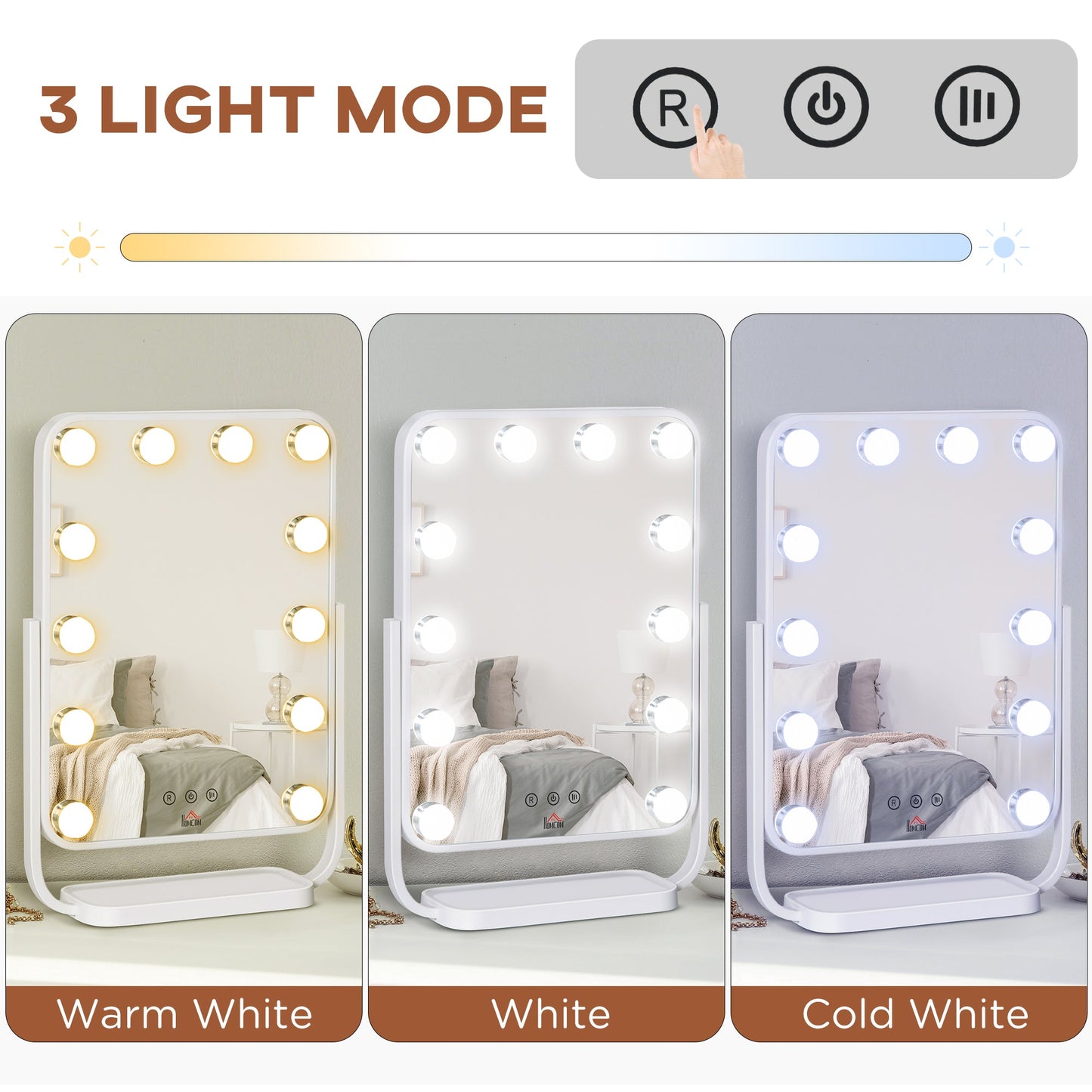 Hollywood Makeup Mirror with LED Lights