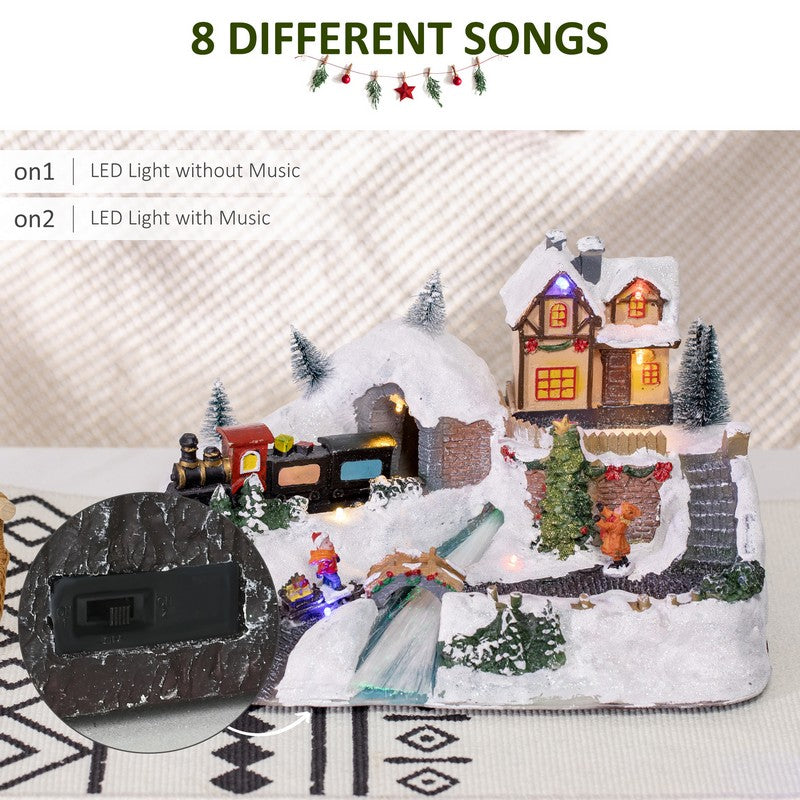 Ornament Miniature Christmas Scene Multicolour Indoor LED - 30cm