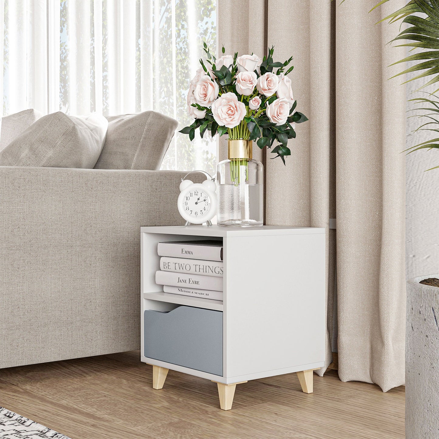 Homcom Modern Bedside Table