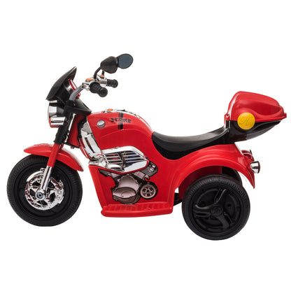 6V Battery PP Kids Motorcycle Ride On Trike w/ Lights Music Horn 18 - 36 Months Red