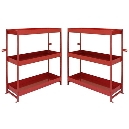 Steel Van Shelvings 116cm - Red Set Of Two Volcano 116cm by Raven