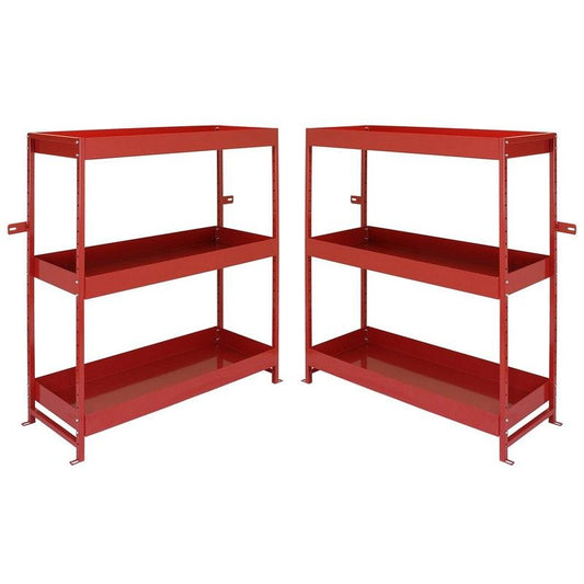 Steel Van Shelvings 116cm - Red Set Of Two Volcano 116cm by Raven