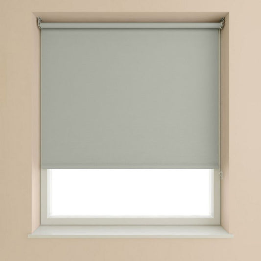 Blackout Roller Blind Light Grey - 60cm Width