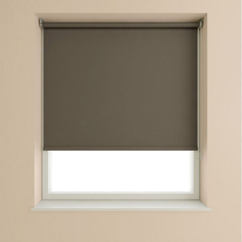 Blackout Roller Blind Chocolate 60cm Width - 175cm Drop