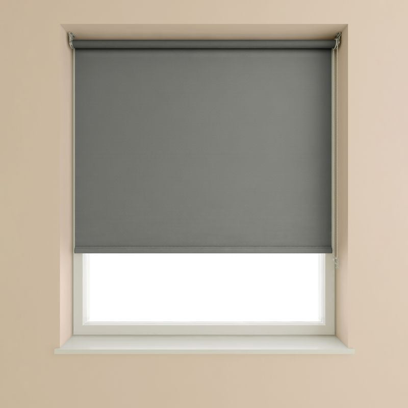 Blackout Roller Blind Slate Grey - 60cm Width