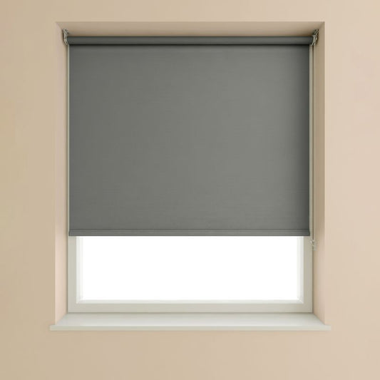 Blackout Roller Blind Slate Grey - 150cm Width