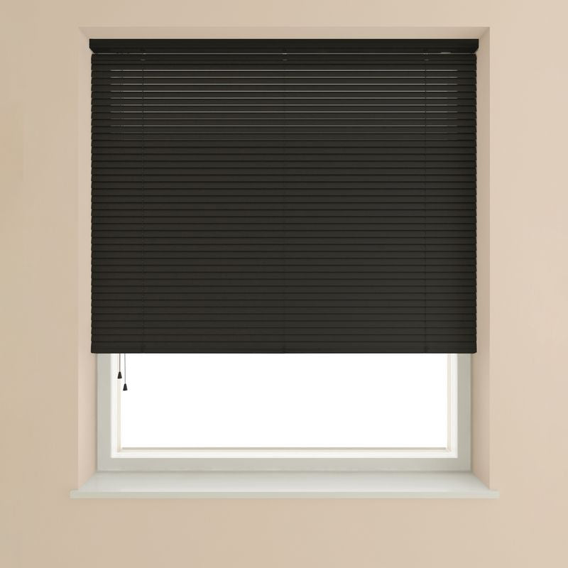 Venetian Blind 25mm Slat Black - 45cm Width