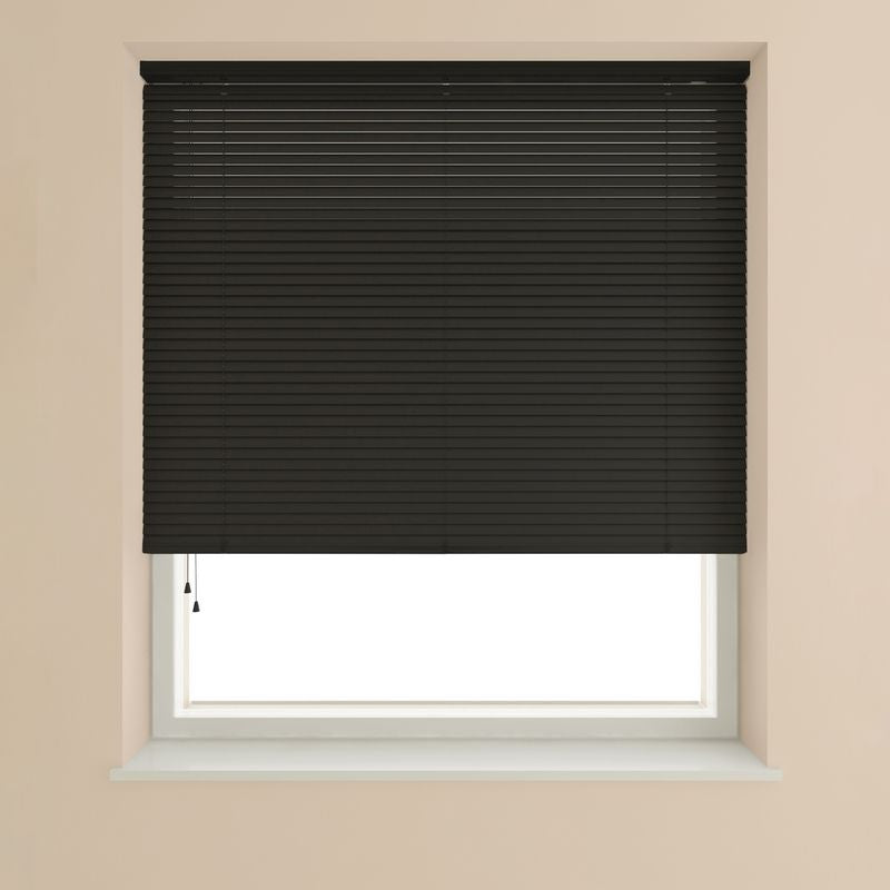 Venetian Blind 25mm Slat Black - 150cm Width