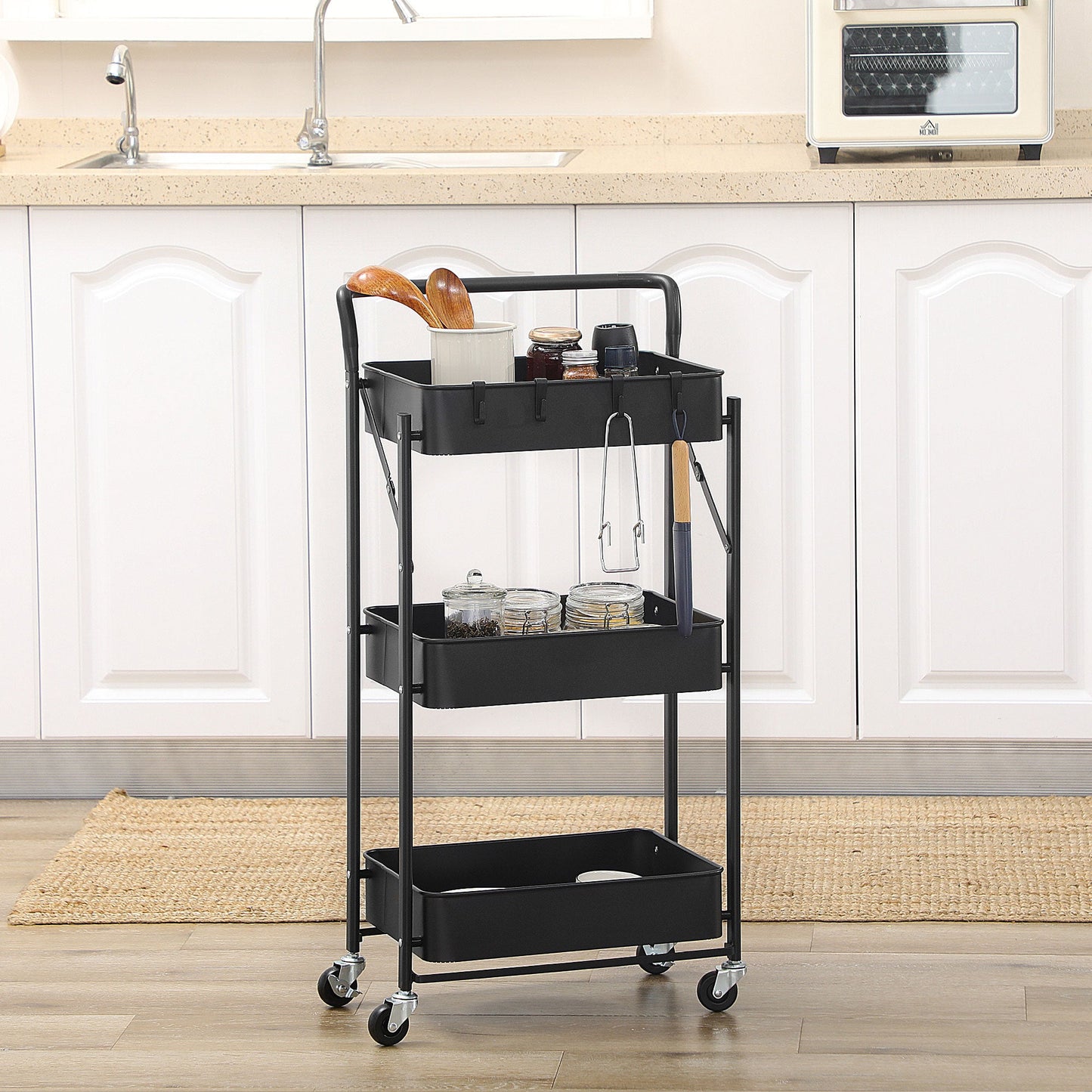 3 Tier Storage Trolley Cart