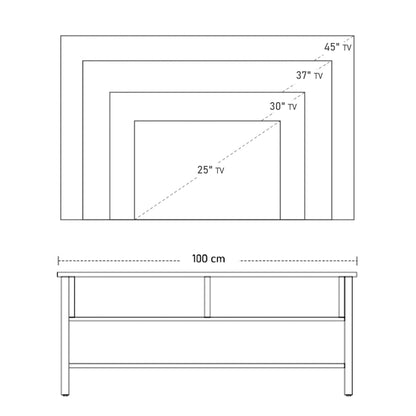 Metal Frame Industrial-Style TV Stand