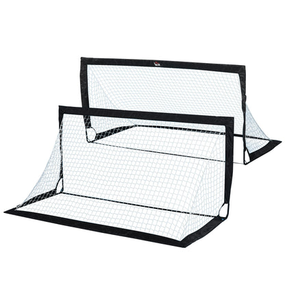 Steel Frame Weather Resistant Football Goal Sports Black