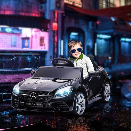 Mercedes Benz SLC 300 Ride On Electric Car With Parent Remote 3 To 6 Years Black by Aiyaplay