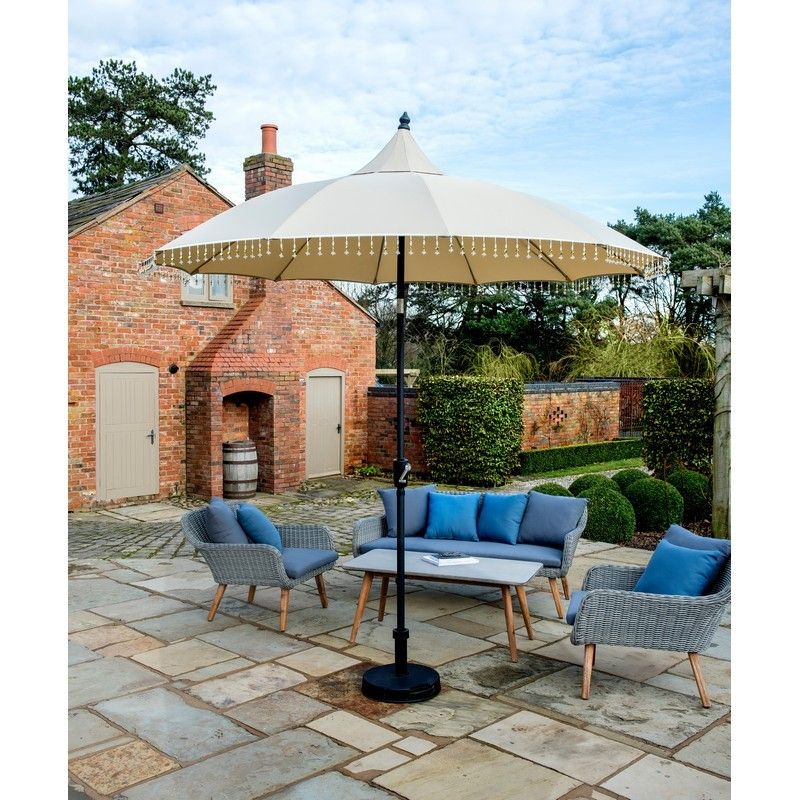 Carrousel Garden Parasol by Garden Must Haves - 2.7 x 2.7M Cream