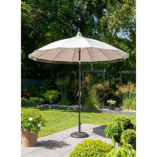 Carrousel Garden Parasol by Garden Must Haves - 2.7 x 2.7M Grey