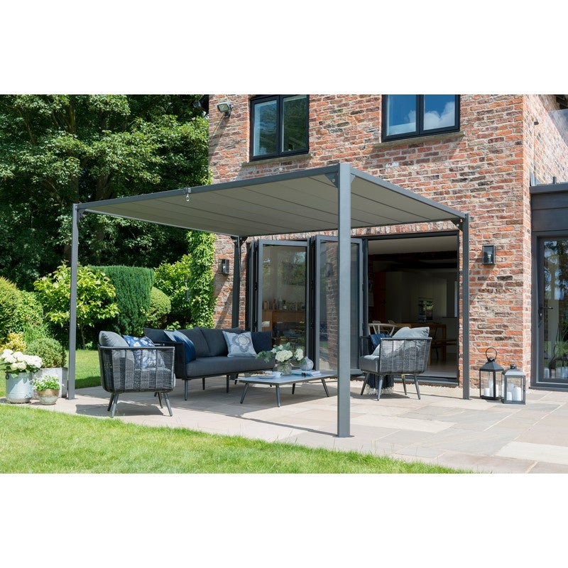 Pandora Garden Pergola by Garden Must Haves Retractable Grey