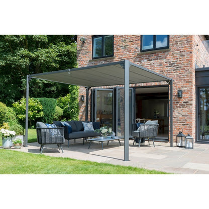 Pandora Garden Pergola by Garden Must Haves Retractable Grey