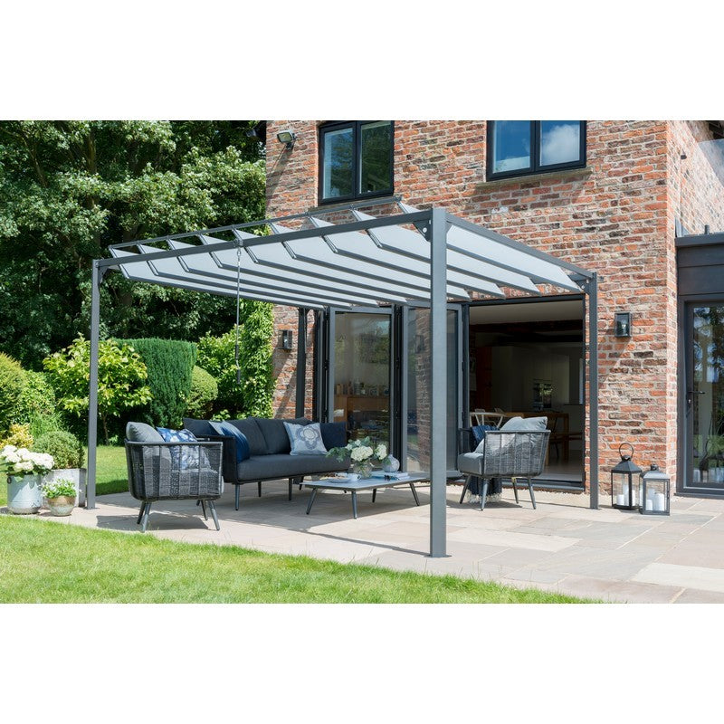 Pandora Garden Pergola by Garden Must Haves Retractable Grey