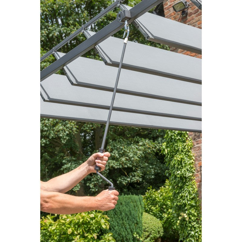 Pandora Garden Pergola by Garden Must Haves Retractable Grey