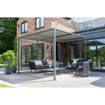 Sliding Garden Gazebo by Garden Must Haves with a Grey Canopy