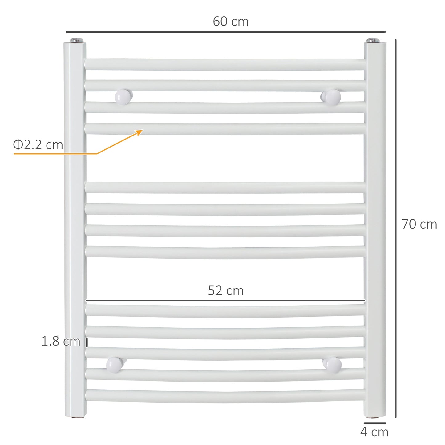 Curved Heated Towel Rail