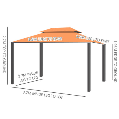 3 x 4 m Aluminium Garden Gazebo