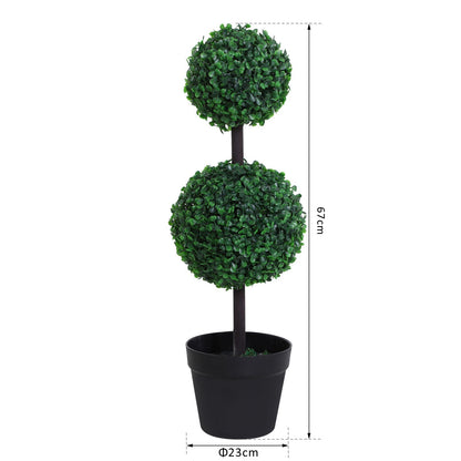 Set of 2 Topiary Tree Plant