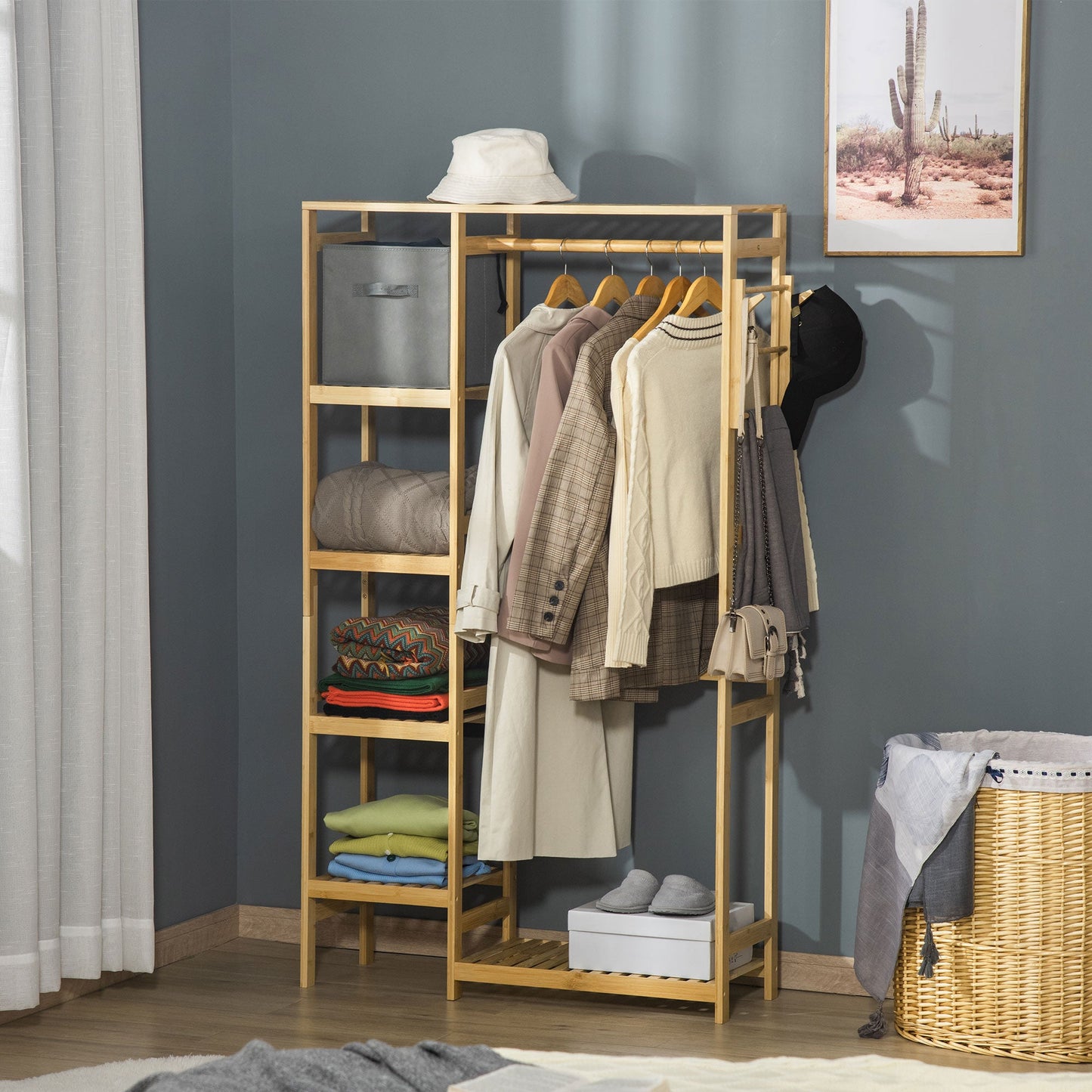 Baboo 155cm Clothing Storage Five Shelf